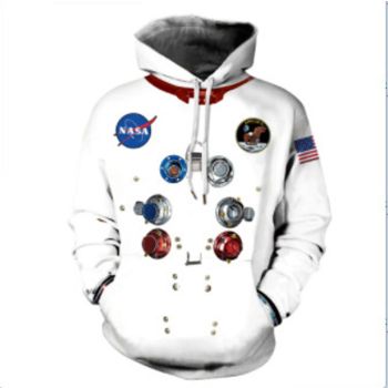 Street Style White Dog Pattern Animals Hoodie