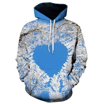 Pretty And Vintage  Blue Tree Love Pattern Bitcoin Hoodie