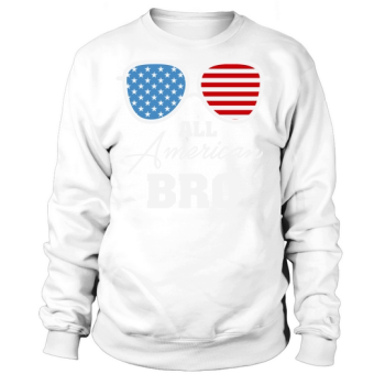 All American Bro Sunglasses USA Sweatshirt