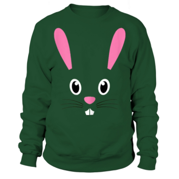 Cute little bunny face funny easter gift Sweatshirt