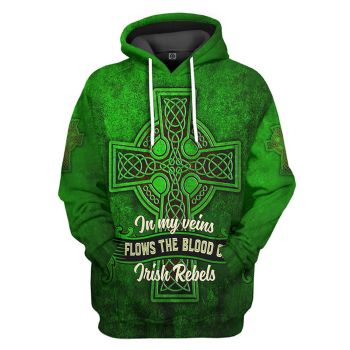 Generous And Beautiful Green Crosses Pattern Indians Hoodie