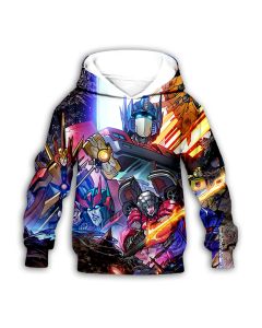 Fashion And Gorgeous Colorful Transformers Pattern Transformers Hoodie