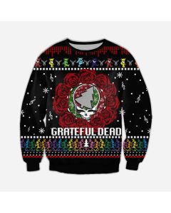 Grateful Dead Knitting Pattern 3D Print Ugly Sweater Hoodie All Over Printed