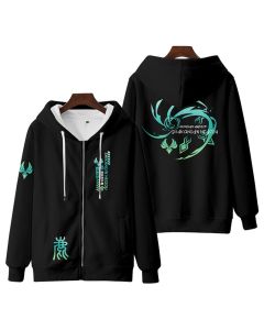 Versatile Genshin Impact Shikanoin Heizou Anime Zip-Up Hoodie