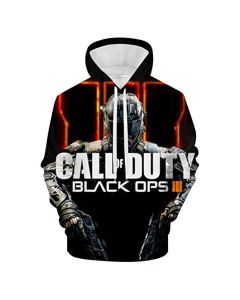 Call of Duty Hoodies &#8211; Call of Duty Black Ops 3 3D Print Hooded Drawstring Black Sweaters