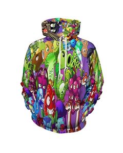 Plants vs Zombies Hoodies &#8211; 3D Print Pullover Gaming Hoodie