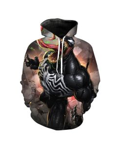 Spider-man Hoodies Black Venom Spider-man Series Super Cool 3D Hoodie for man/woman