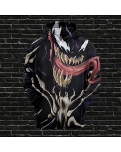 Spider-man Hoodies Venom Spider-man Series Spuer Cool Black 3D Hoodie for man/woman
