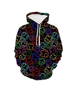 Video Game Among Us Hoodie &#8211; 3D Print Colorful Drawstring Pullover Hoodie