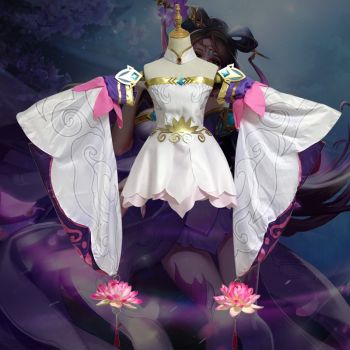Arena of Valor Diao Chan White Lolita Cosplay Dress