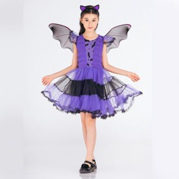 Purple elf princess dress with small wings