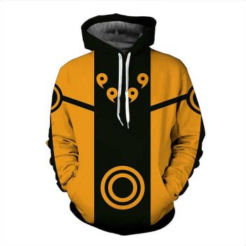  3D creative Naruto series printed hooded sweatshirt
