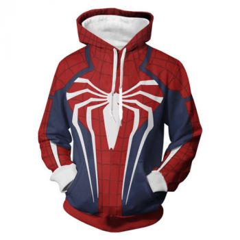  New printed blue and white spider cosplay sweater