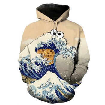  Printed sea wave fashion Sweatshirt