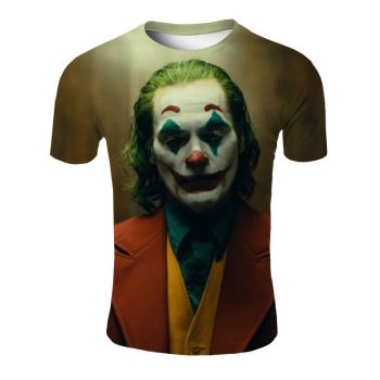  Movie Joker theme male print T-shirt