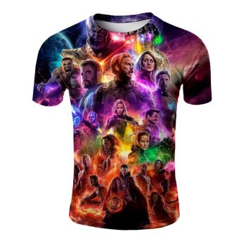 Movie Avengers theme short-sleeved printed T-shirt