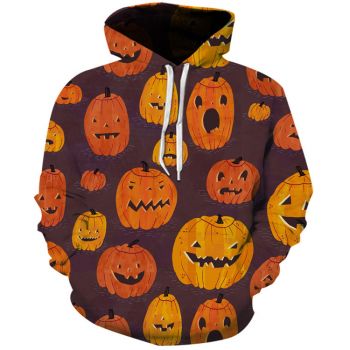 Halloween scary pumpkin hooded sweatshirt 