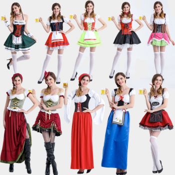 Women Printing Oktoberfest Costume Halloween Cosplay