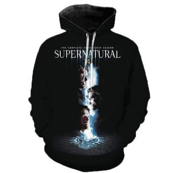 3D Printed Supernatural Hoodie Sweatshirts &#8211; TV Drama Casual Pullover