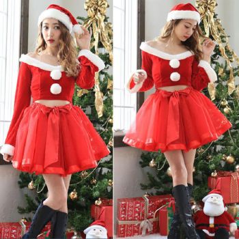 Christmas costumes cute puffy skirt Christmas clothes