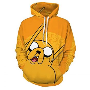 Adventure Time Hoodies &#8211; Jake Unisex 3D Pullover Hooded Sweatshirt