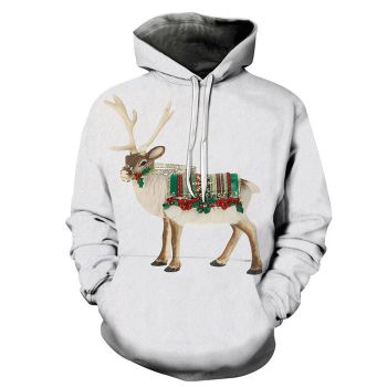 Santa's Reindeer Christmas 3D - Sweatshirt, Hoodie, Pullover
