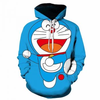 Anime 3D Printed Doraemon Hoodies &#8211; Casual Hooded Streetwear