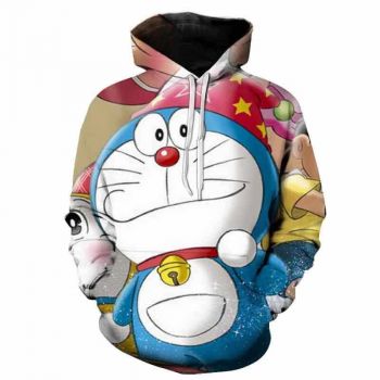 Anime Doraemon 3D Printed Hoodies &#8211; Casual Hooded Streetwear