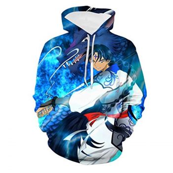 Anime Inuyasha Hoodies &#8211; Unisex 3D Printed Pullover Hooded Sweatshirt