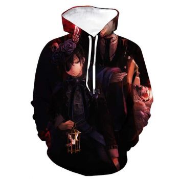 Black Butler 3D Printed Hooded Pullover &#8211; Fashion Anime Hoodies