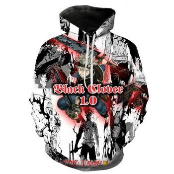 Black Clover Anime 3D Printed Hoodies Pullover