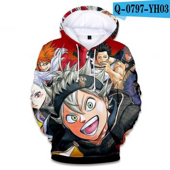 Black Clover Hoodie Sweatshirt &#8211; Anime Casual Streetwear