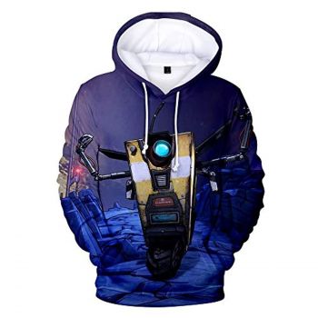 Borderlands Hoodies &#8211; Badass Robot 3D Unisex Hooded Pullover Sweatshirt