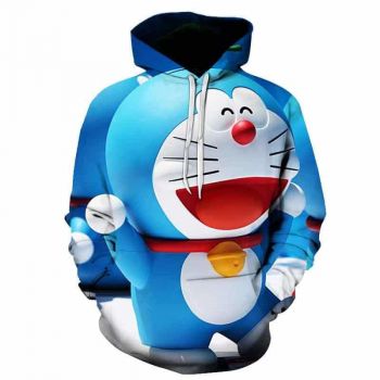 Doraemon 3D Printed Hoodies &#8211; Casual Hooded Streetwear