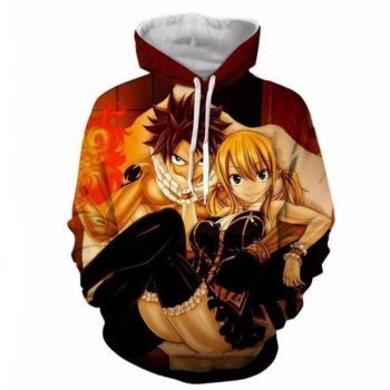 Fairy Tail Natsu And Lucy Sitting 3D Printed Hoodie