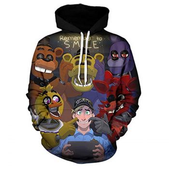 Five Nights at Freddy&#8217;s Hoodies for Teens &#8211; 3D Boys and Girls Pullover Hoodie