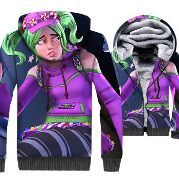 Fortnite Jackets &#8211; Solid Color Fortnite Series Any Female Super Cool 3D Fleece Jacket