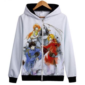 Fullmetal Alchemist Hoodies &#8211; Zip Up Costume Coat Hoodie