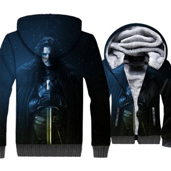 Game of Thrones Jackets &#8211; Game of Thrones Game Series Stark Character Poster Super Cool 3D Fleece Jacket