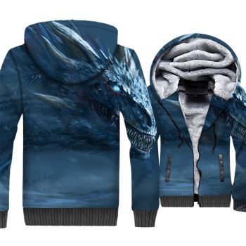 Game of Thrones Jackets &#8211; Game of Thrones Series Ice Dragon Super Cool 3D Fleece Jacket