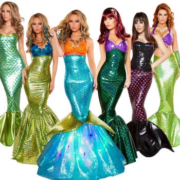 Multiple optional cosplay wrap mermaid princess dress