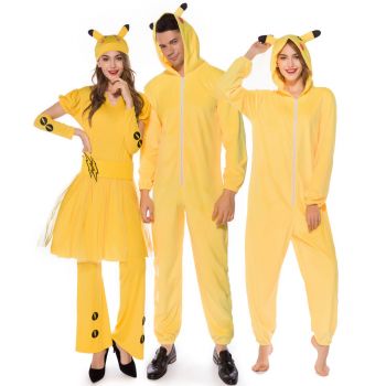 Cartoon one-piece cute Pikachu role couple clothing