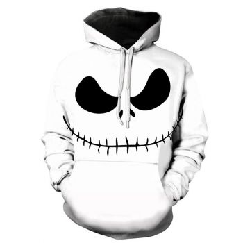 Halloween Devil Skull 3D Printed Jack Skellington Hoodie
