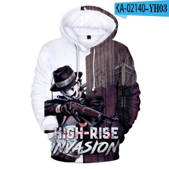 High-Rise Invasion Hooded Sweatshirt &#8211; 3D Printed School Hoodies