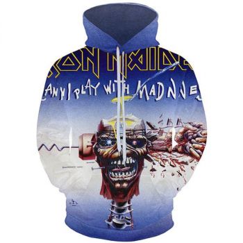 Iron Maiden Slip Knot 3D Rock Band Metallic Sweatshirt Hoodie