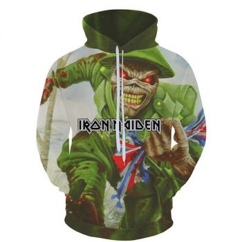Men Iron Maiden Sweatshirts 3d Print Band Hoodie Lifelike Pullover