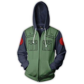 Naruto Hoodies &#8211; Kakashi Unisex 3D Zip Jacket Hoodie