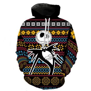 Nightmare Before Christmas Jack Hoodies &#8211; Nightmare Before Christmas Hoodies &#8211; Cool Knitting Pattern 3D Ugly Christmas Hoodie