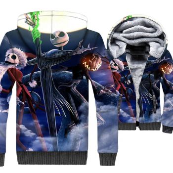 Nightmare Before Christmas Jackets &#8211; Skull Series Christmas Jack Skull Super Cool 3D Fleece Jacket