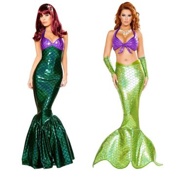 Mermaid sexy wrapped princess dress cosplay playing clothes